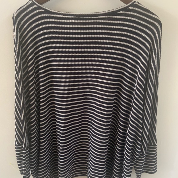 LOFT BLACK & WHITE STRIPED TEE - Picture 2 of 8